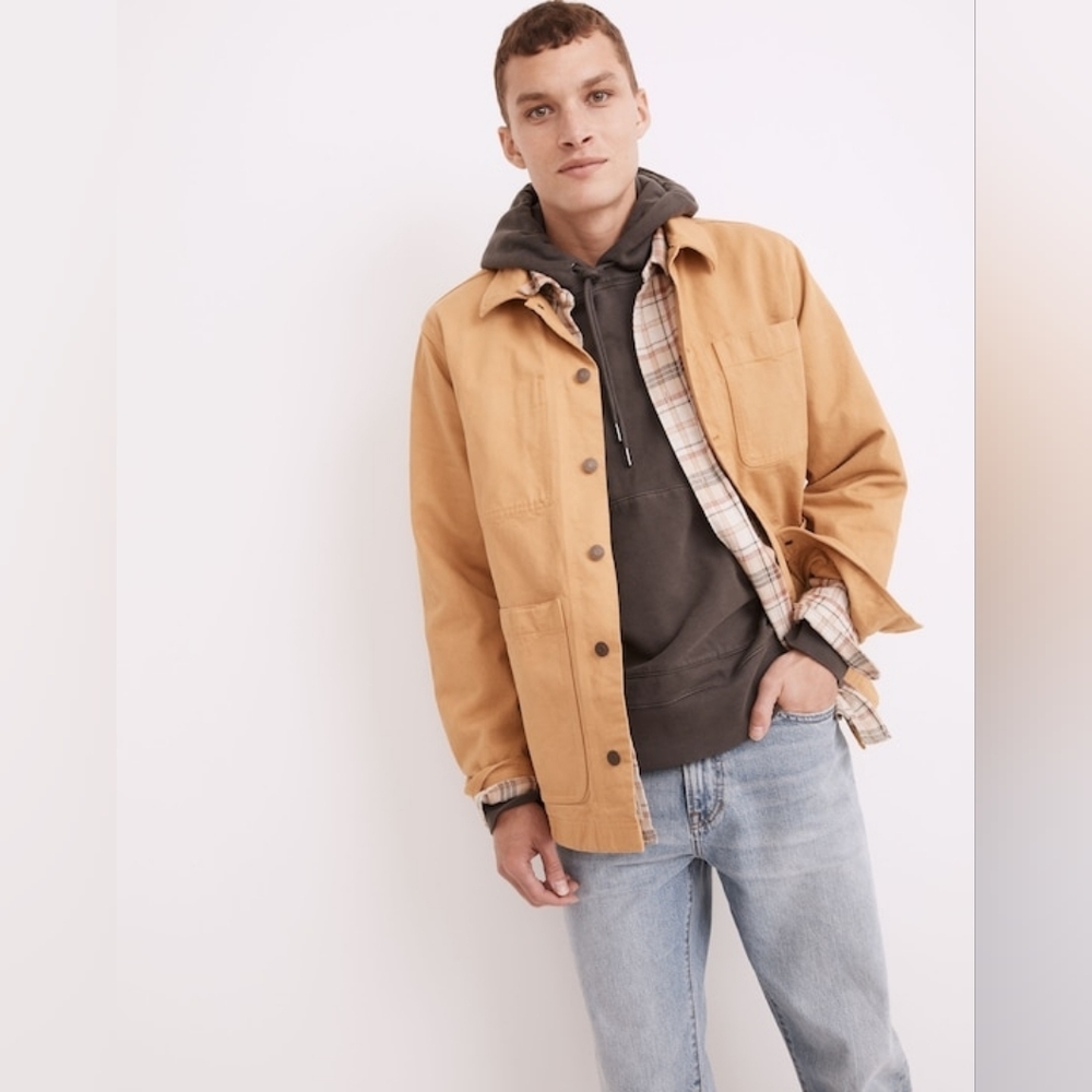Madewell Mens Garment-Dyed Canvas Chore Jacket Size XXL Workwear Utility Western - Picture 4 of 16